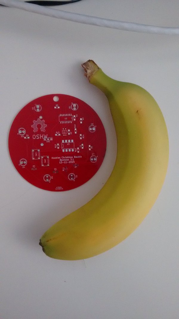 PCB with Banana for Scale